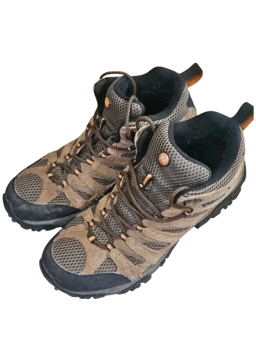 Merrell Brown and Black Men's Mid-Height Hiking Boots